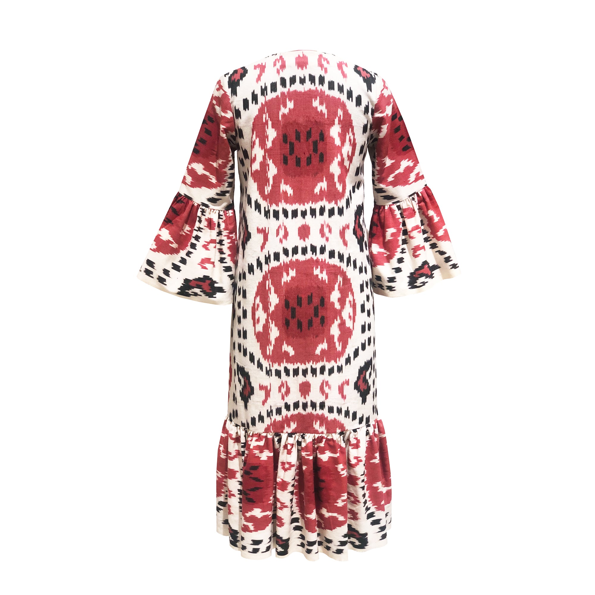 Viento Dress Red Rainbow