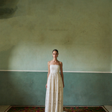 Ivory Garden Strapless Dress