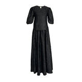 Black Pleated Set