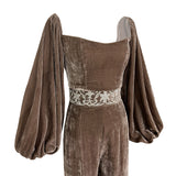 Taupe Velvet Set