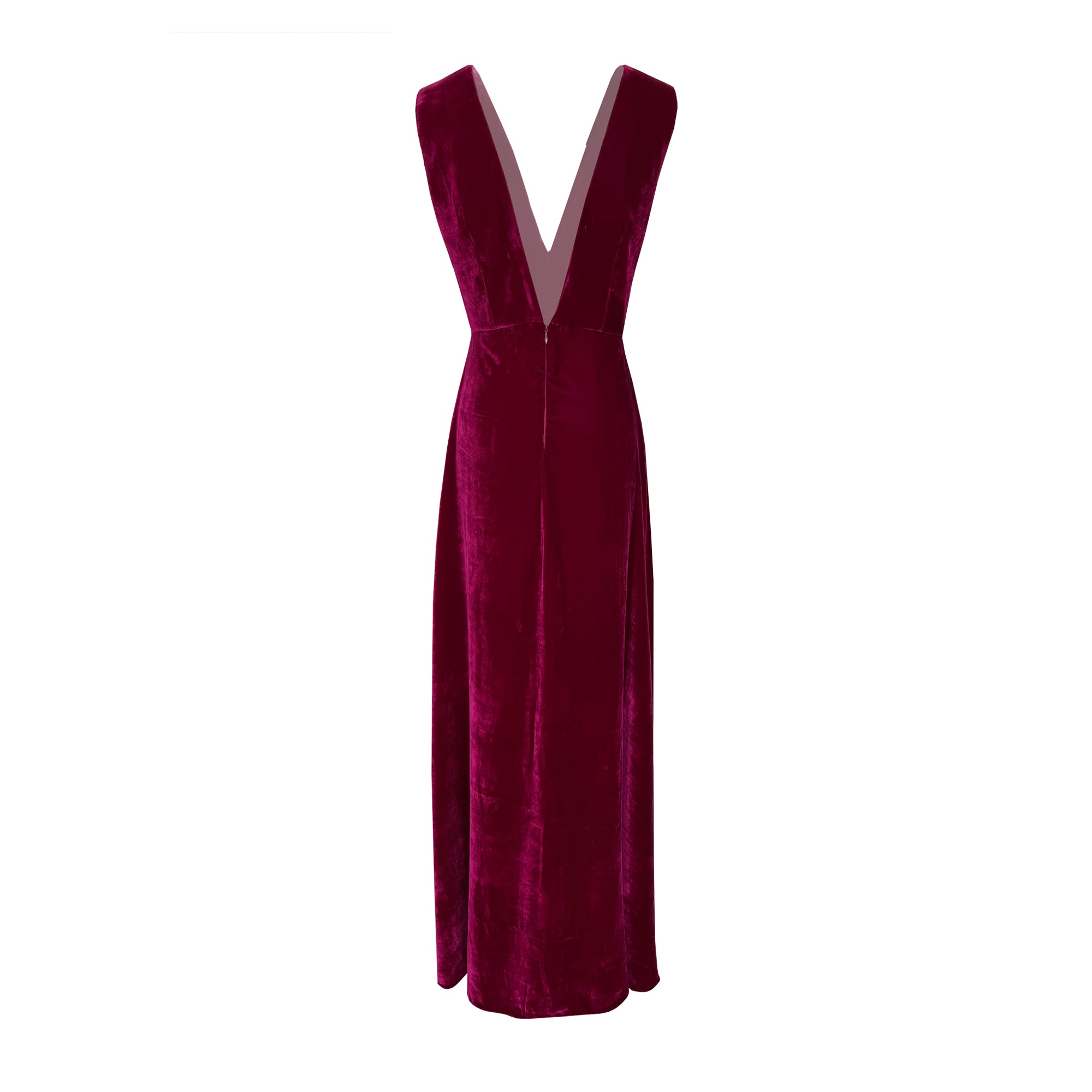 Burgundy Velvet Dress