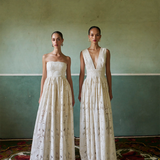 Ivory Garden Plunge Dress