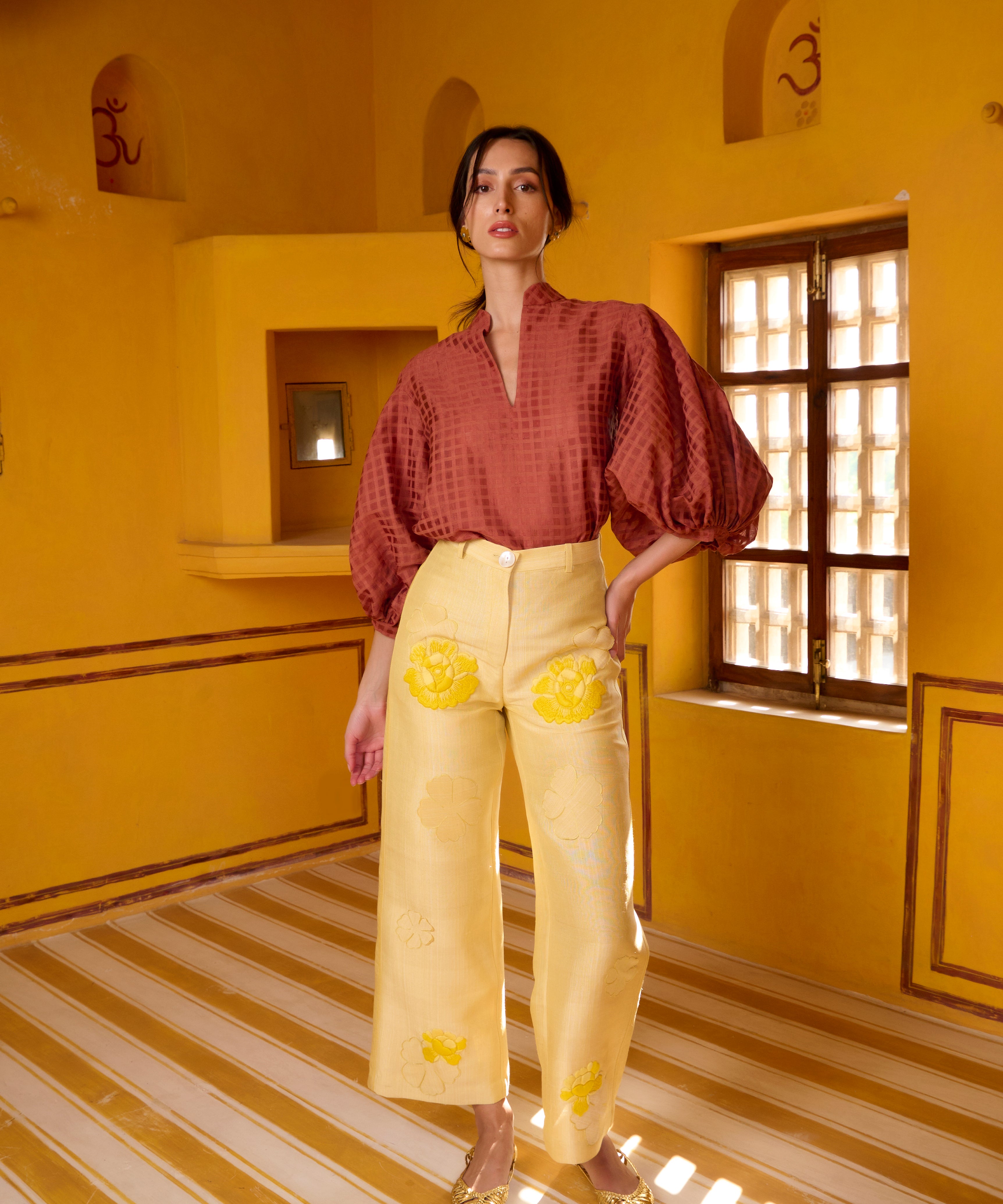 Clay Organza Blouse