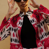 Red Rainbow Ikat Jacket