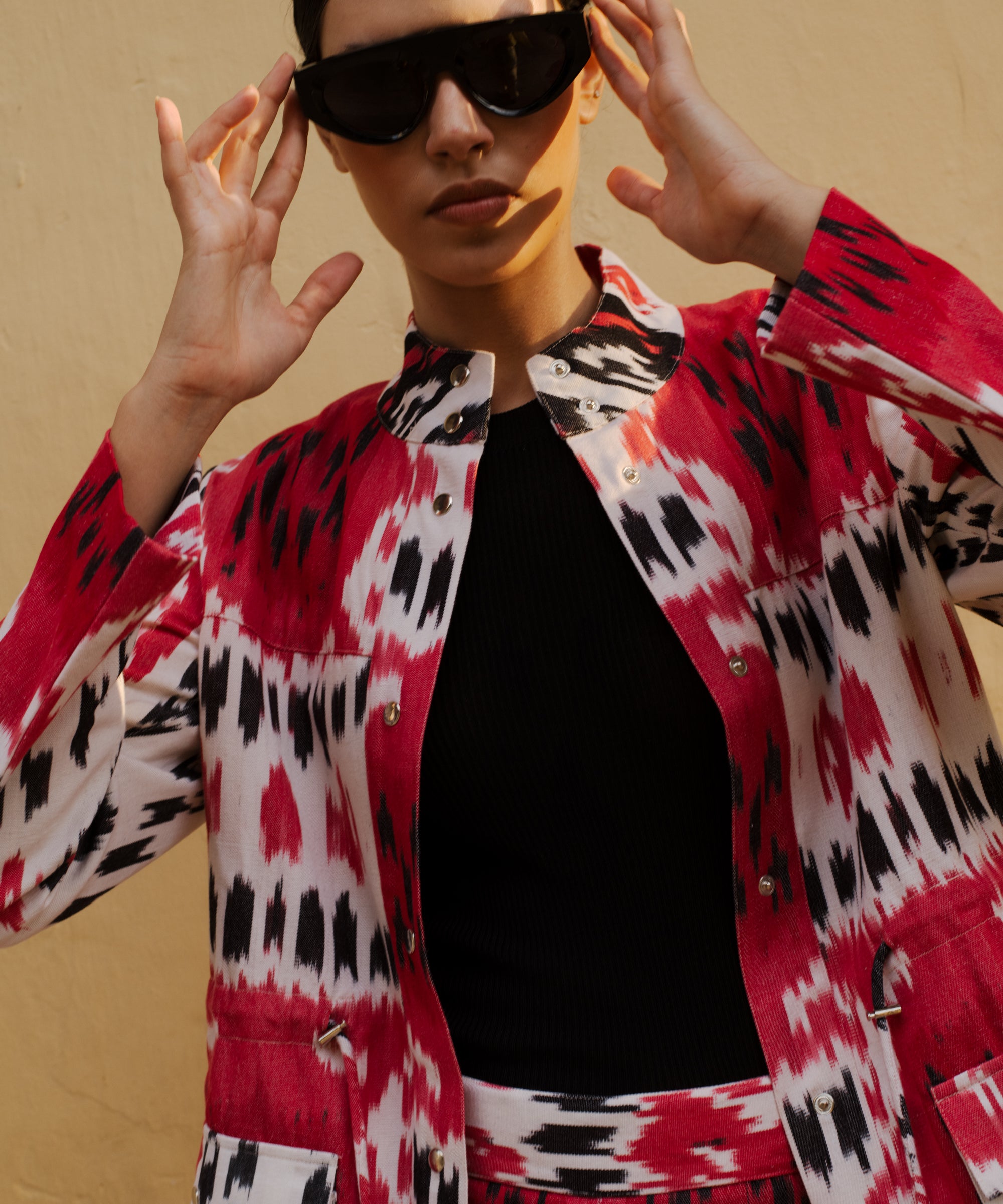Red Rainbow Ikat Jacket