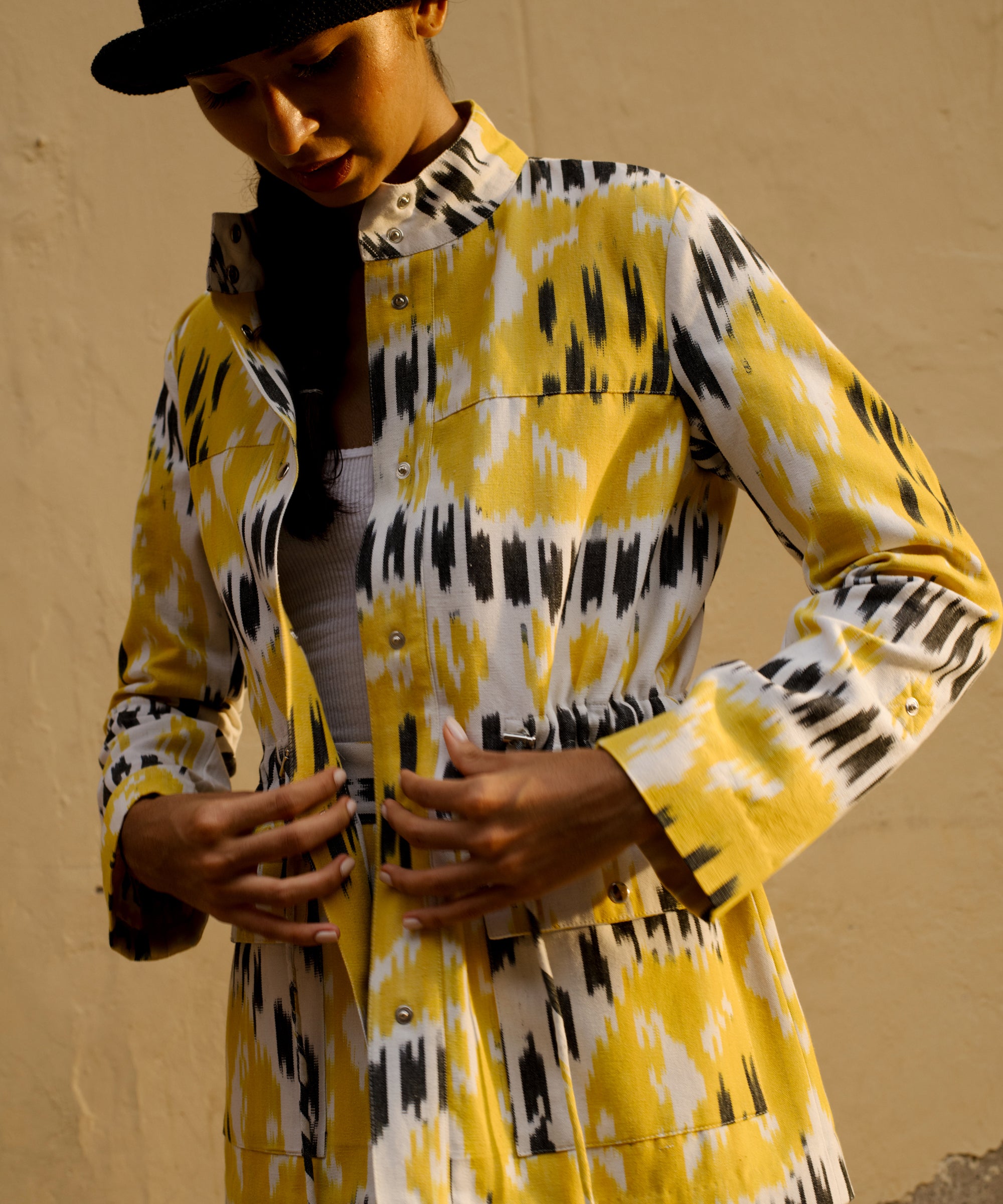 Yellow  Rainbow Ikat Jacket