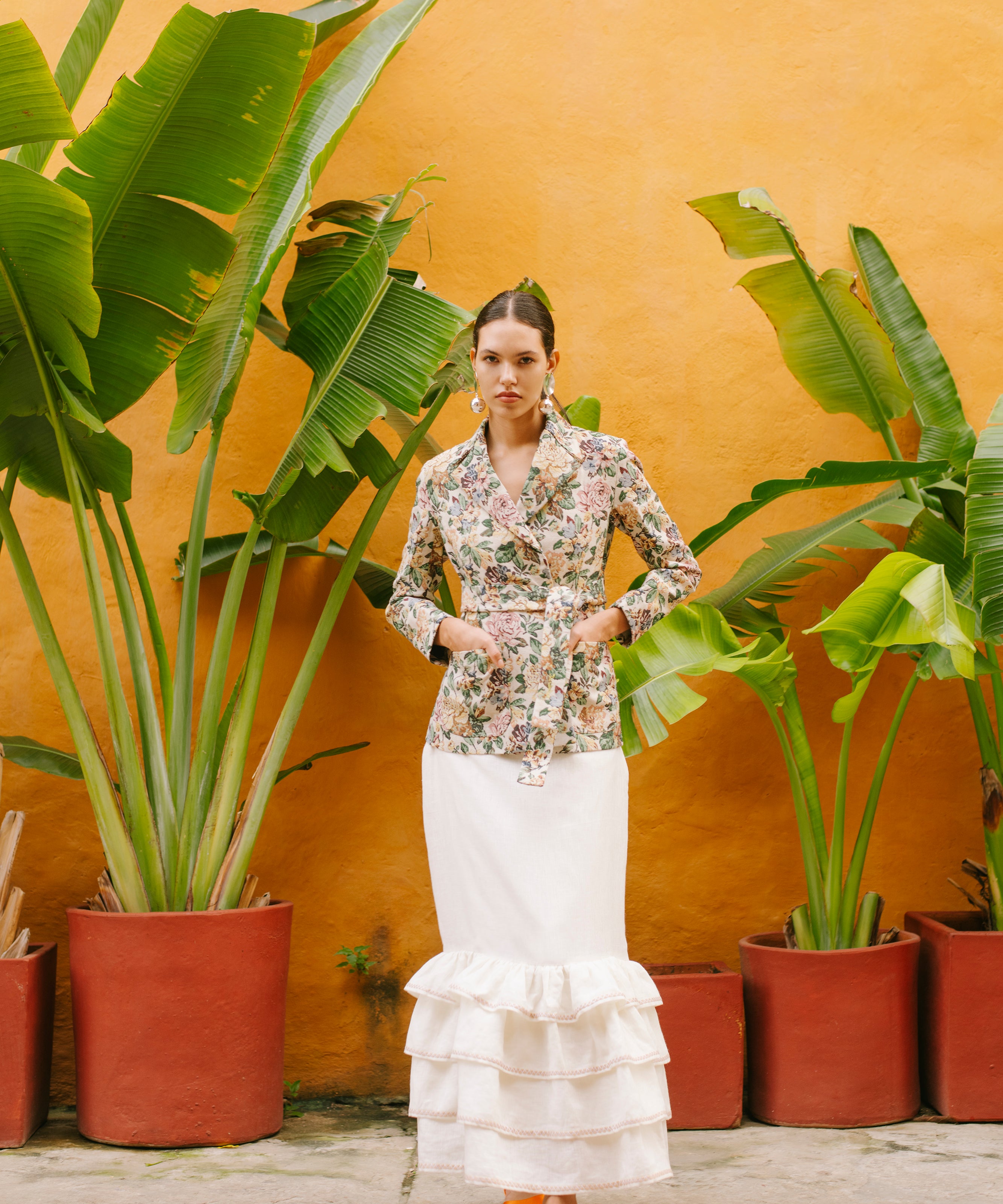 White Floral Jacket