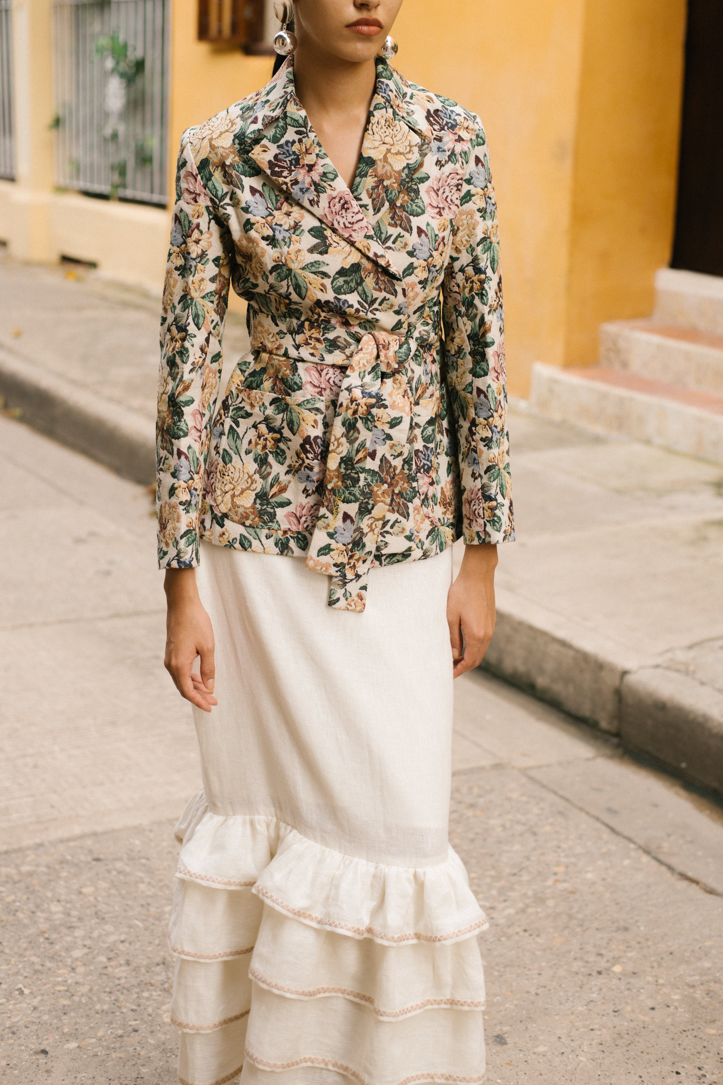 White Floral Jacket