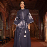 Navy Swan Dress