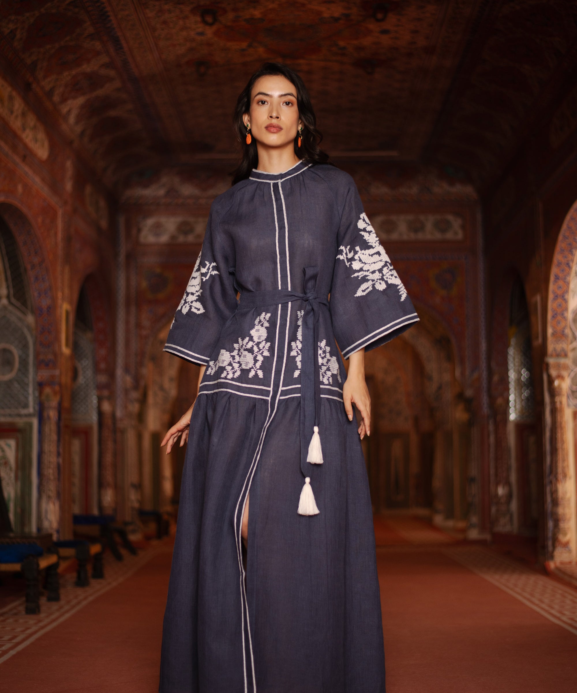 Navy Swan Dress