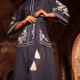 Navy Swan Dress