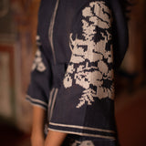 Navy Swan Dress