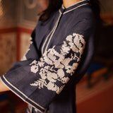 Navy Swan Dress