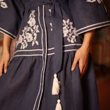 Navy Swan Dress