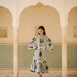 Viento Dress Green Rainbow
