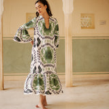 Viento Dress Green Rainbow