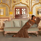 Taupe Velvet Set