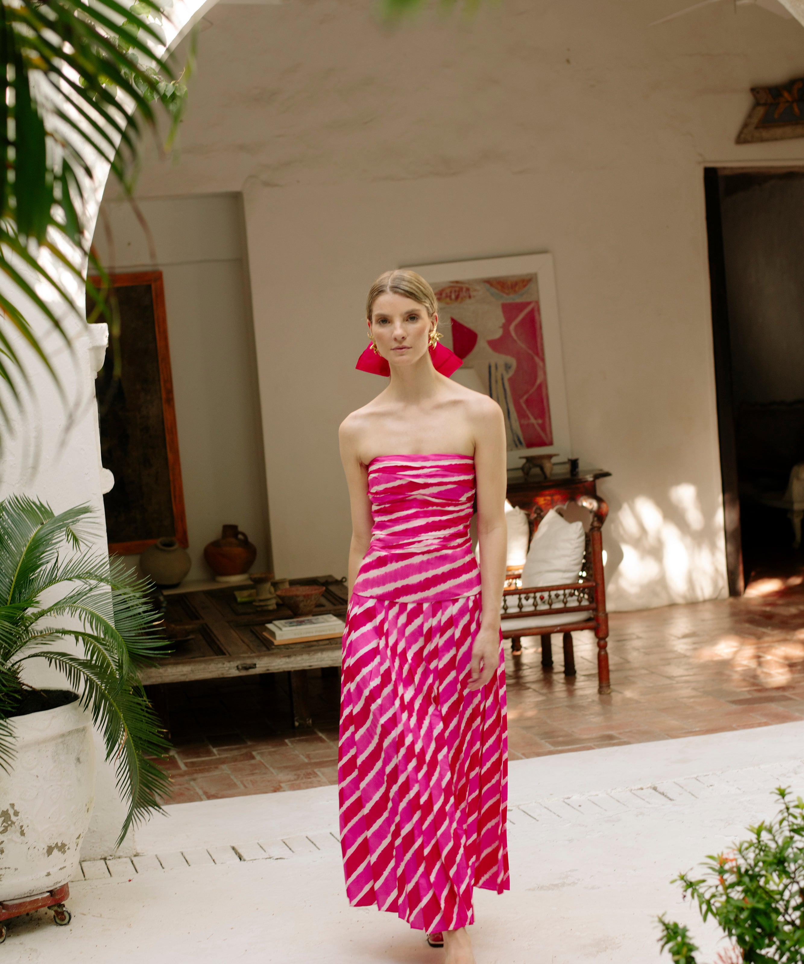 Pink Leheriya Set
