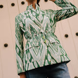 Green Silk Ikat Jacket