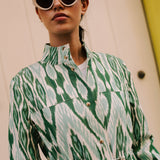 Green Silk Ikat Jacket