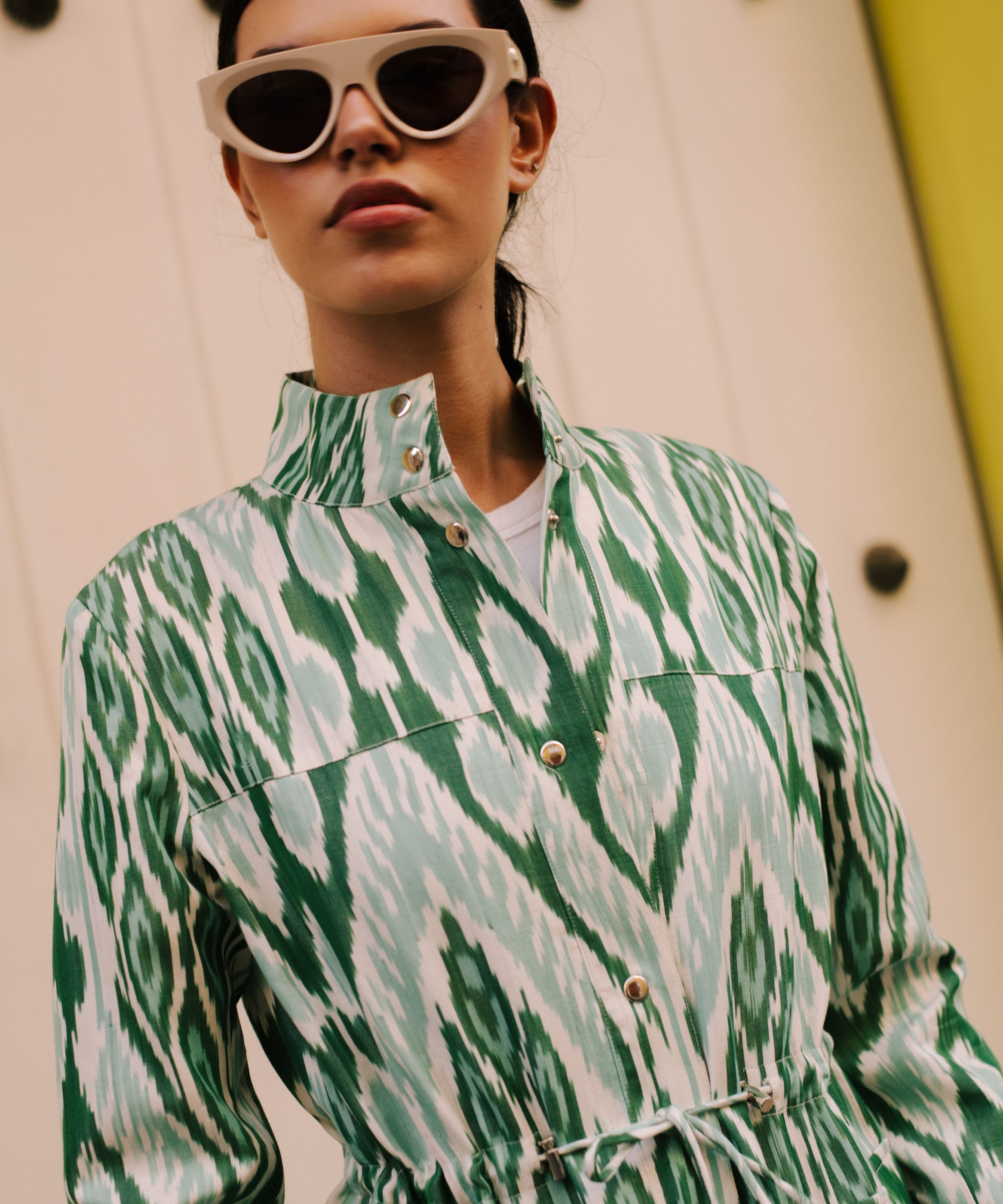 Green Silk Ikat Jacket