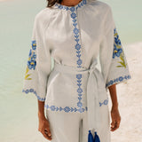 Blue Linen Set