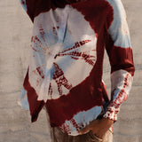 Red & Blue Tie Dye Blouse