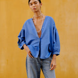 Royal Blue Blouse