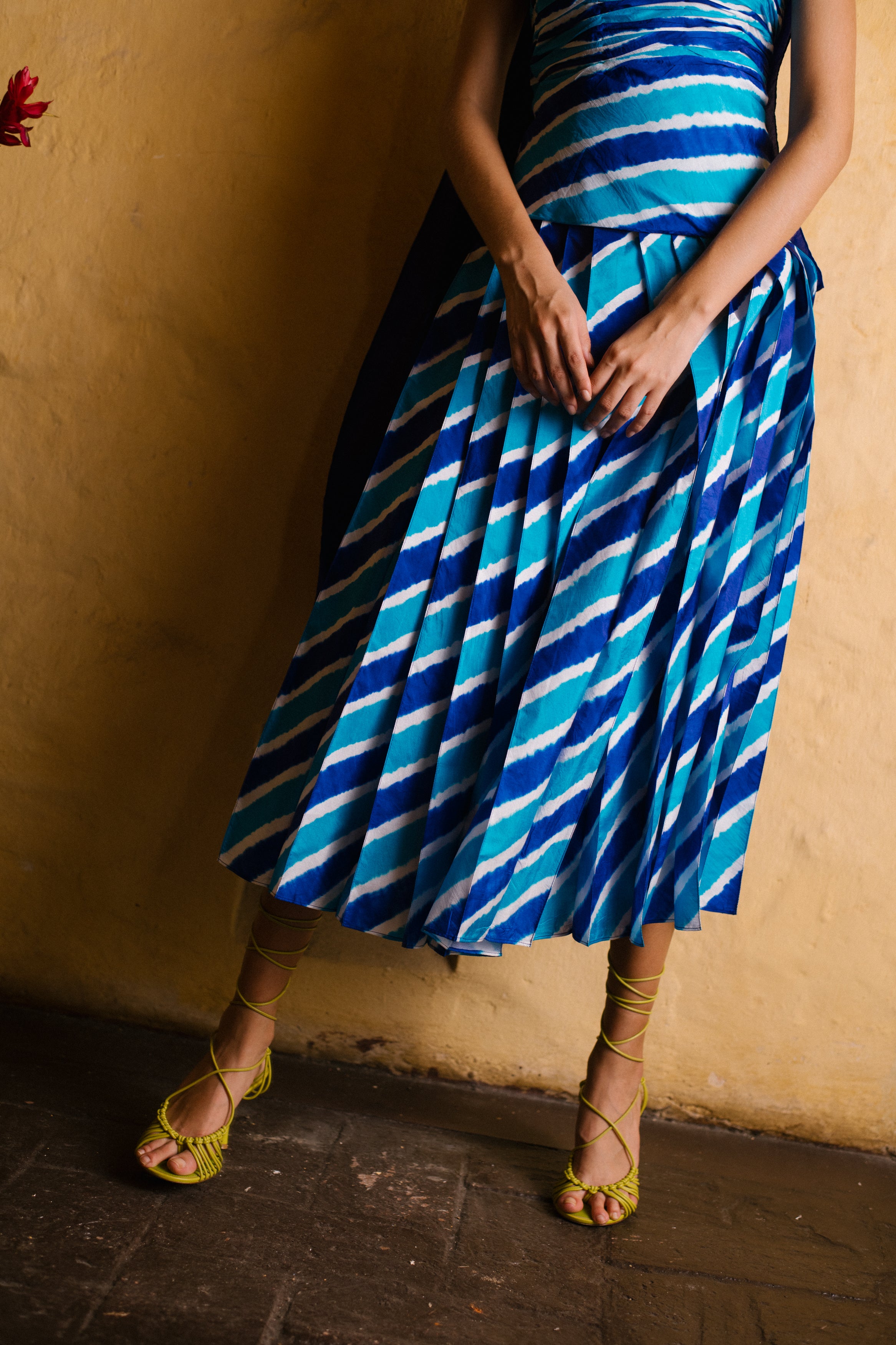 Blue Leheriya Skirt