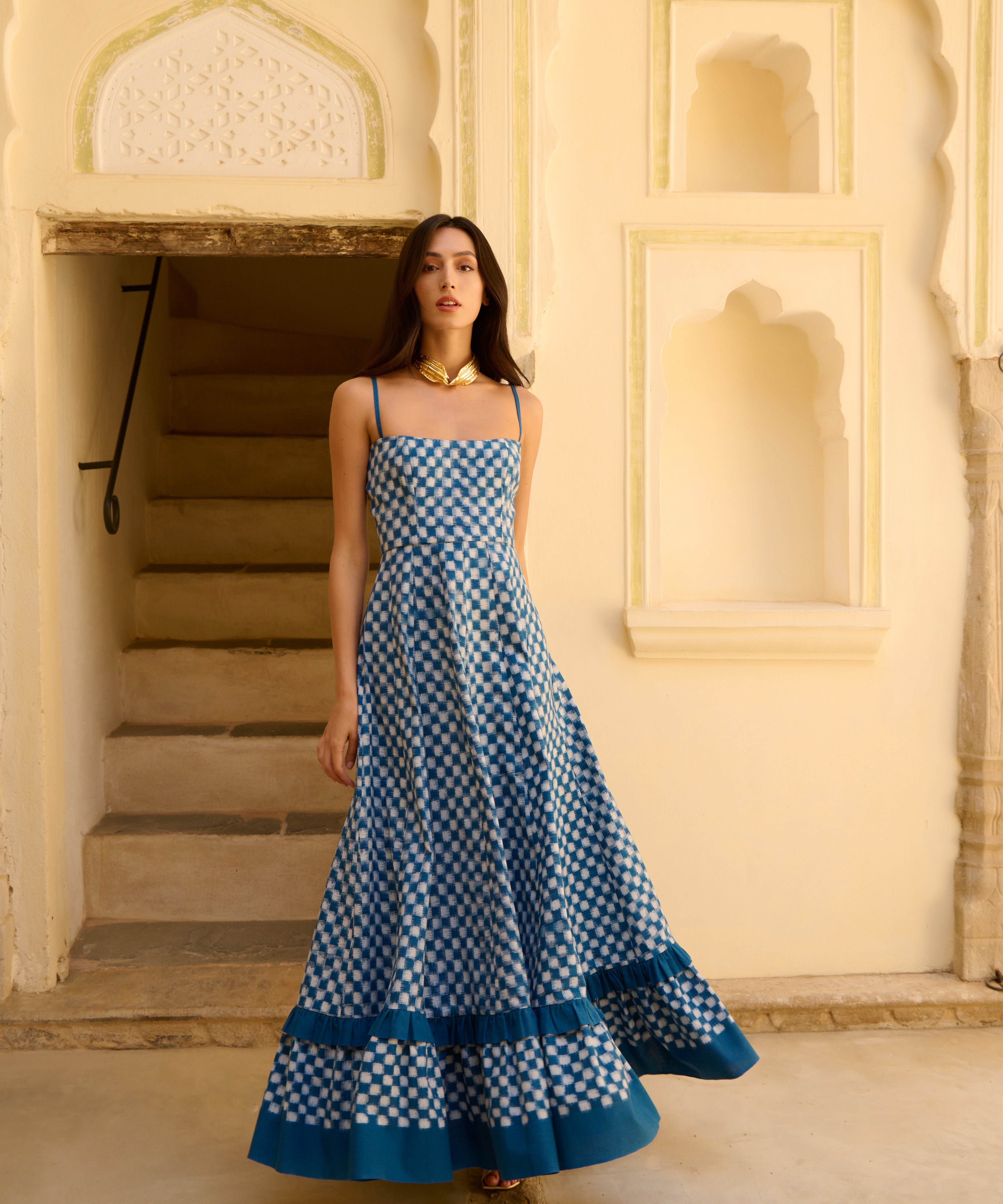 Blue Checkmate Dress