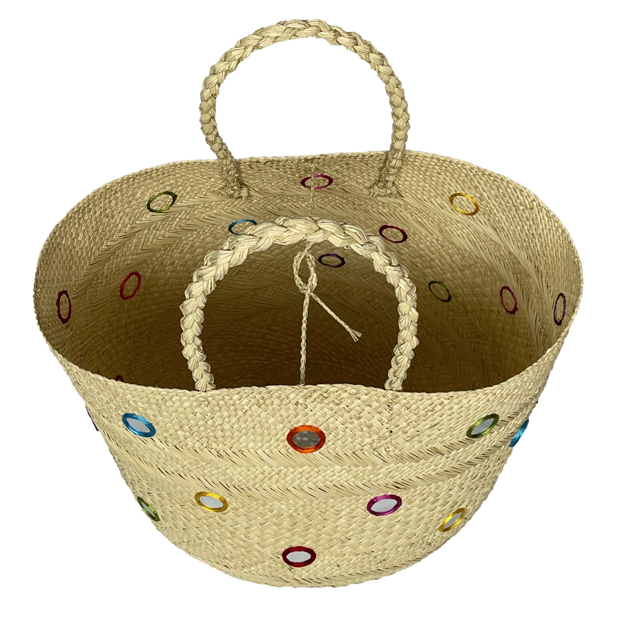 Mirror Rafia Basket