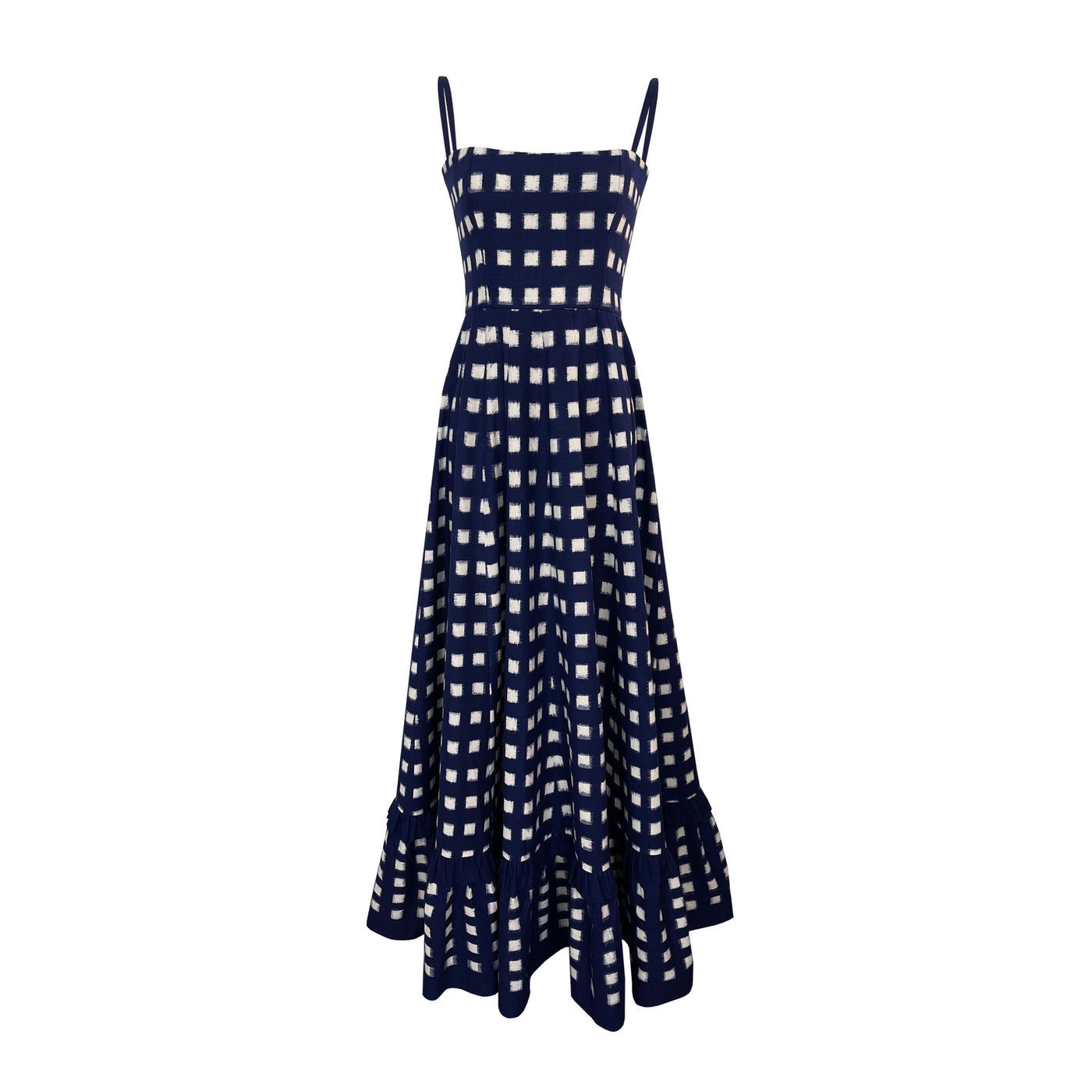 Navy Blue Checkmate Dress M Navy Blue Checkmate Dress M