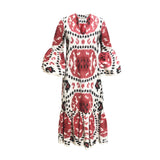 Viento Dress Red Rainbow