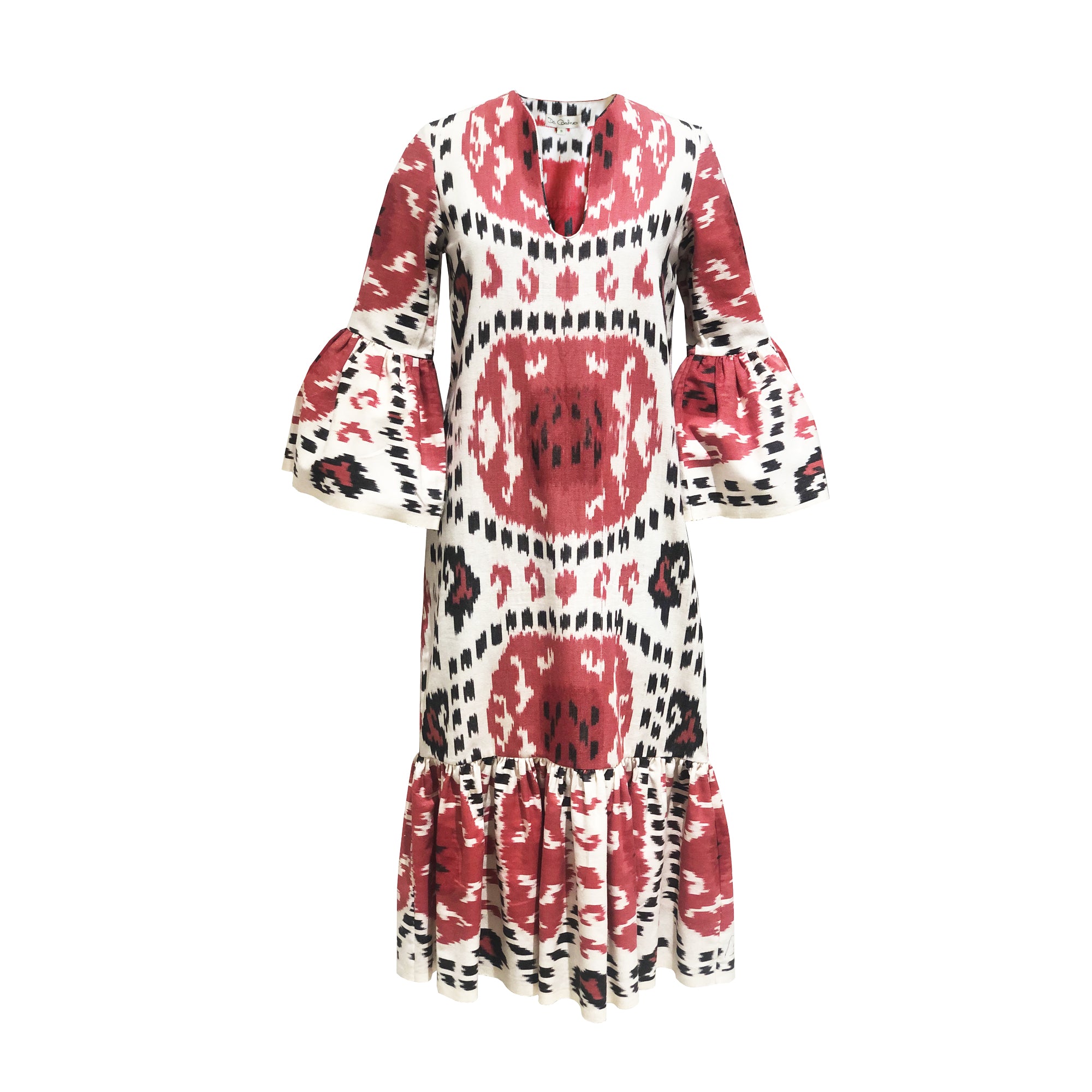 Viento Dress Red Rainbow