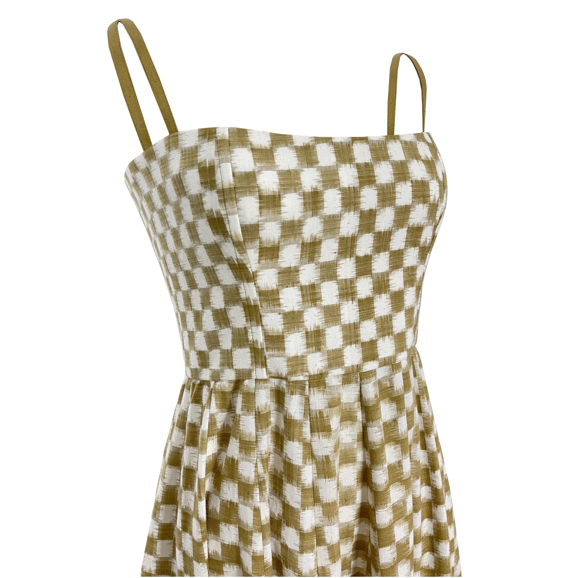 Beige Checkmate Dress