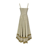 Beige Checkmate Dress