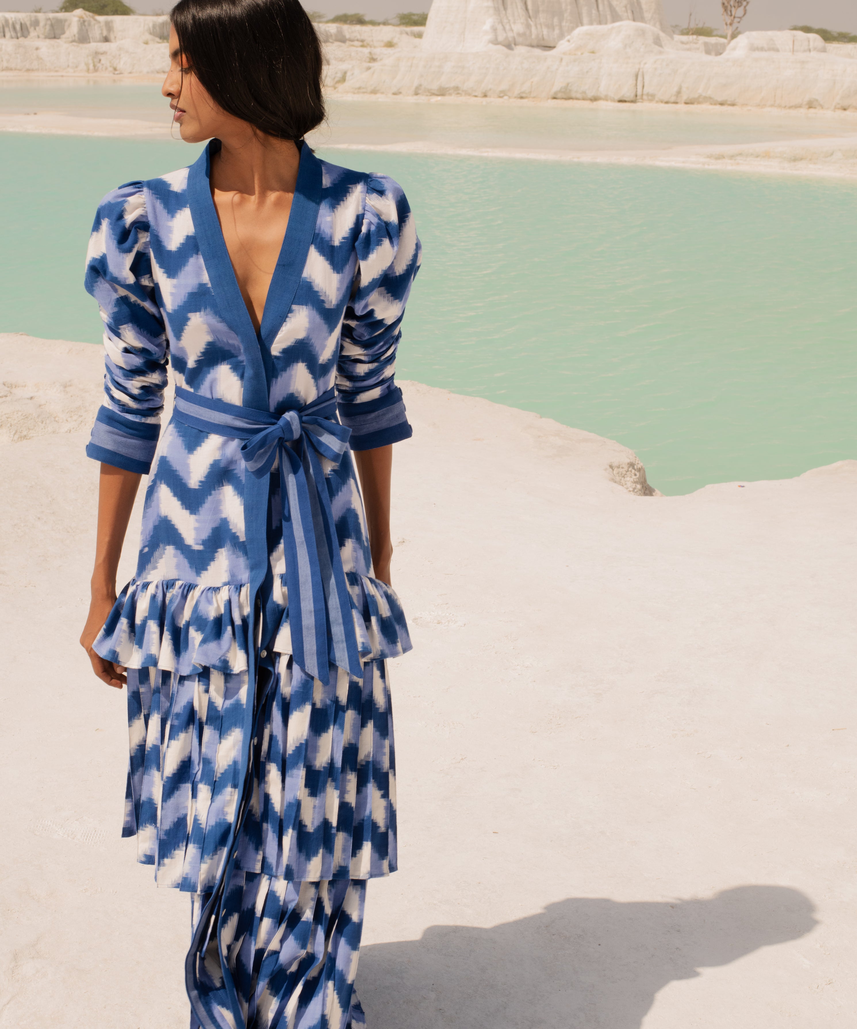 Waves Lapis Lazuli Dress