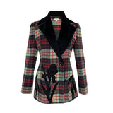Black Tartan Bloom Jacket