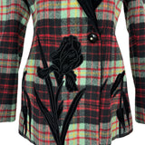 Black Tartan Bloom Jacket
