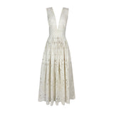 Ivory Garden Plunge Dress