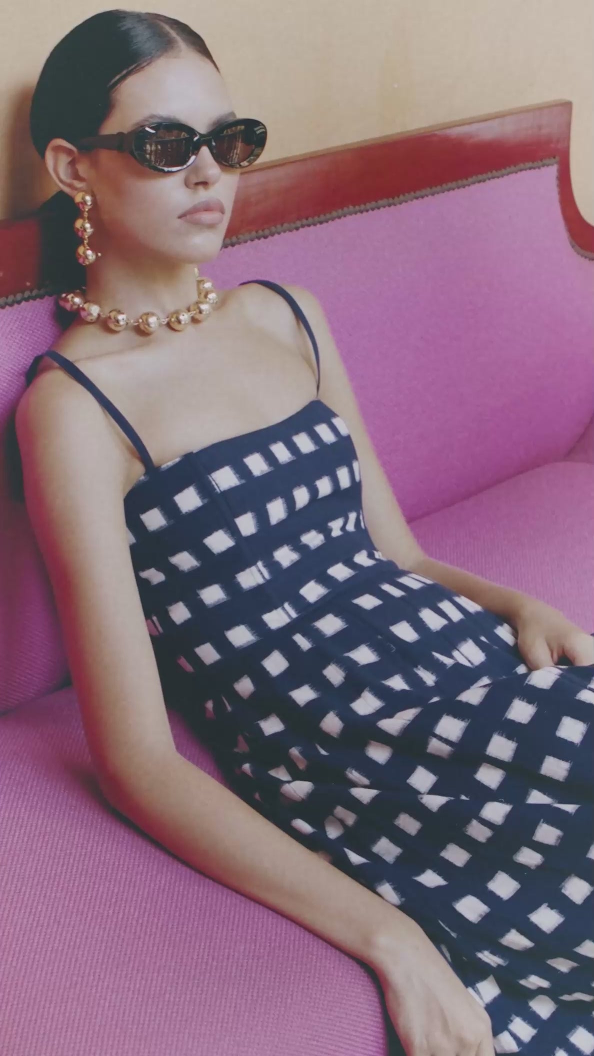 Navy Blue Checkmate Dress – De Castro Moda LLC