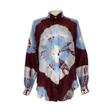 Red & Blue Tie Dye Blouse