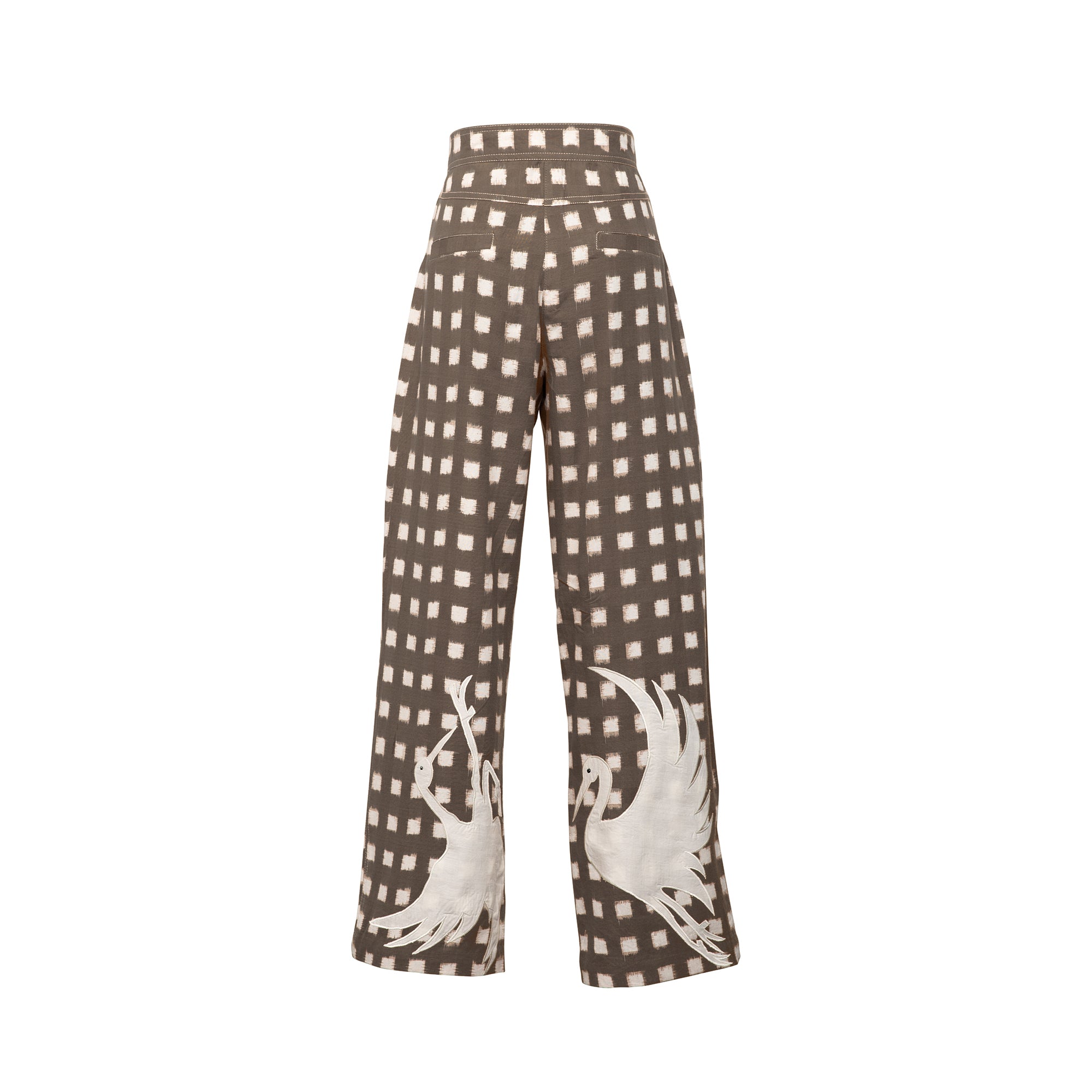 Brown Embroidered Picnic Trousers