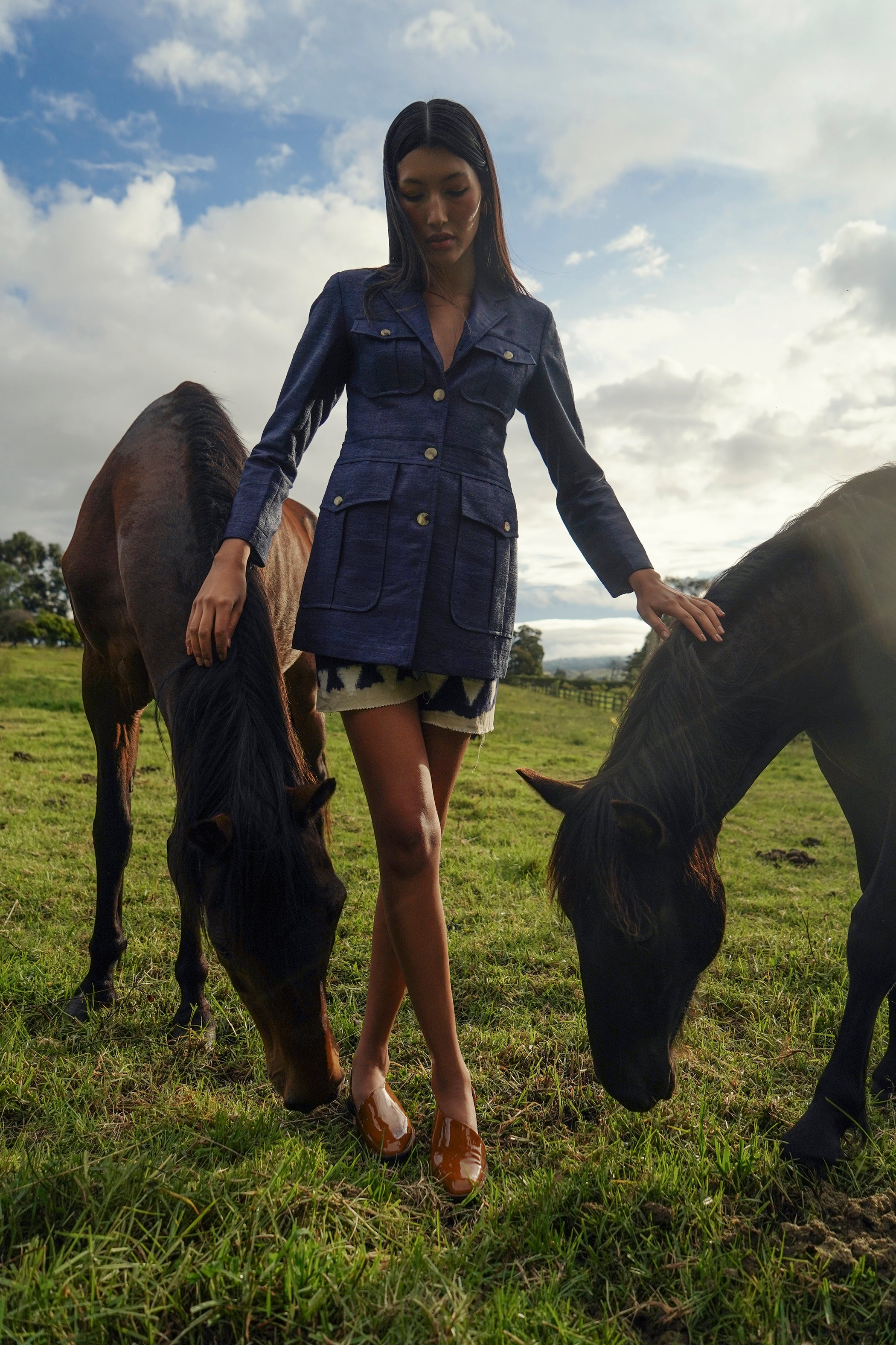 Safari Jacket in Blue