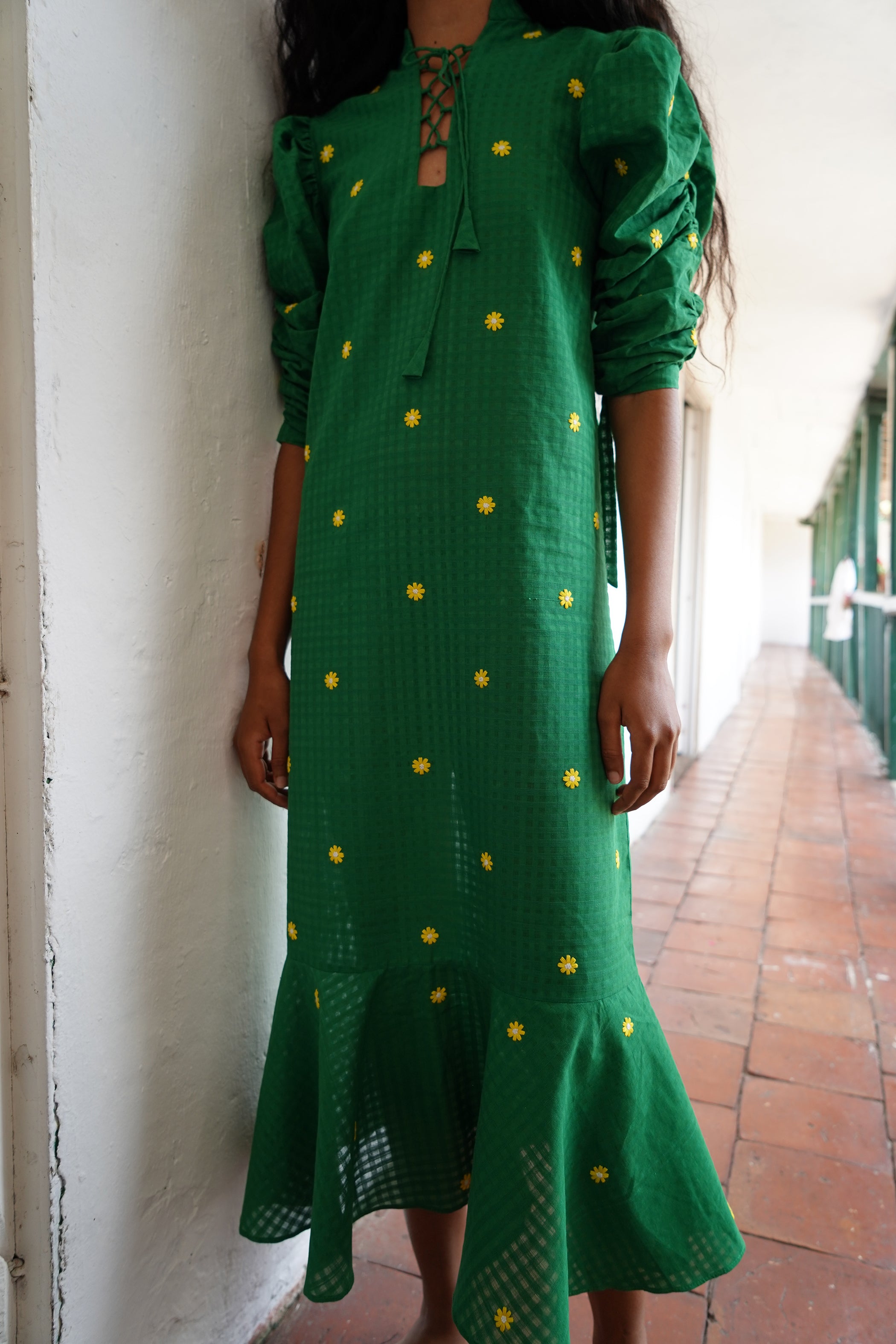 Emerald  Green Margarita Dress