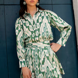Green Ikat Set