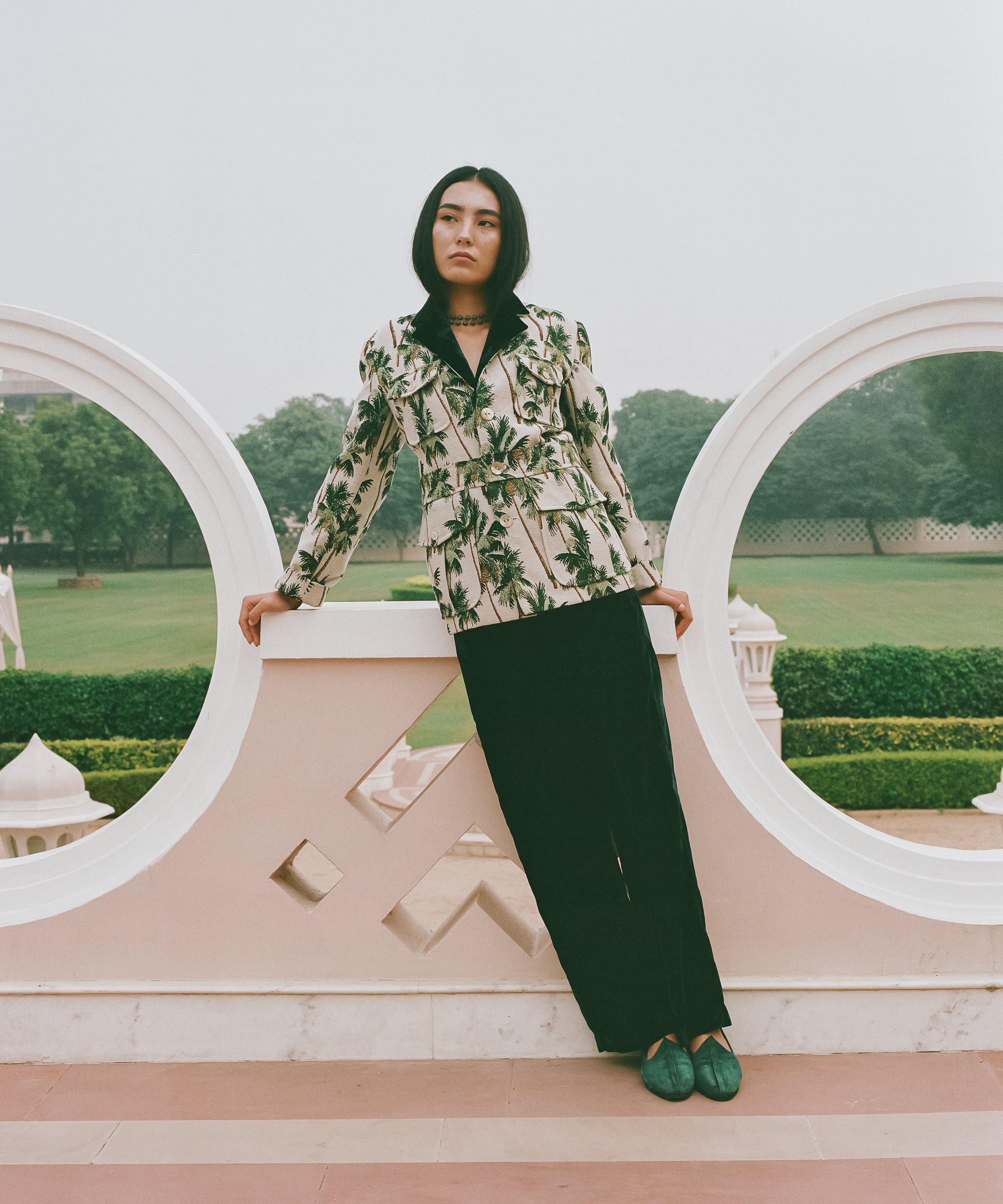 Safari Jacket Palm Print