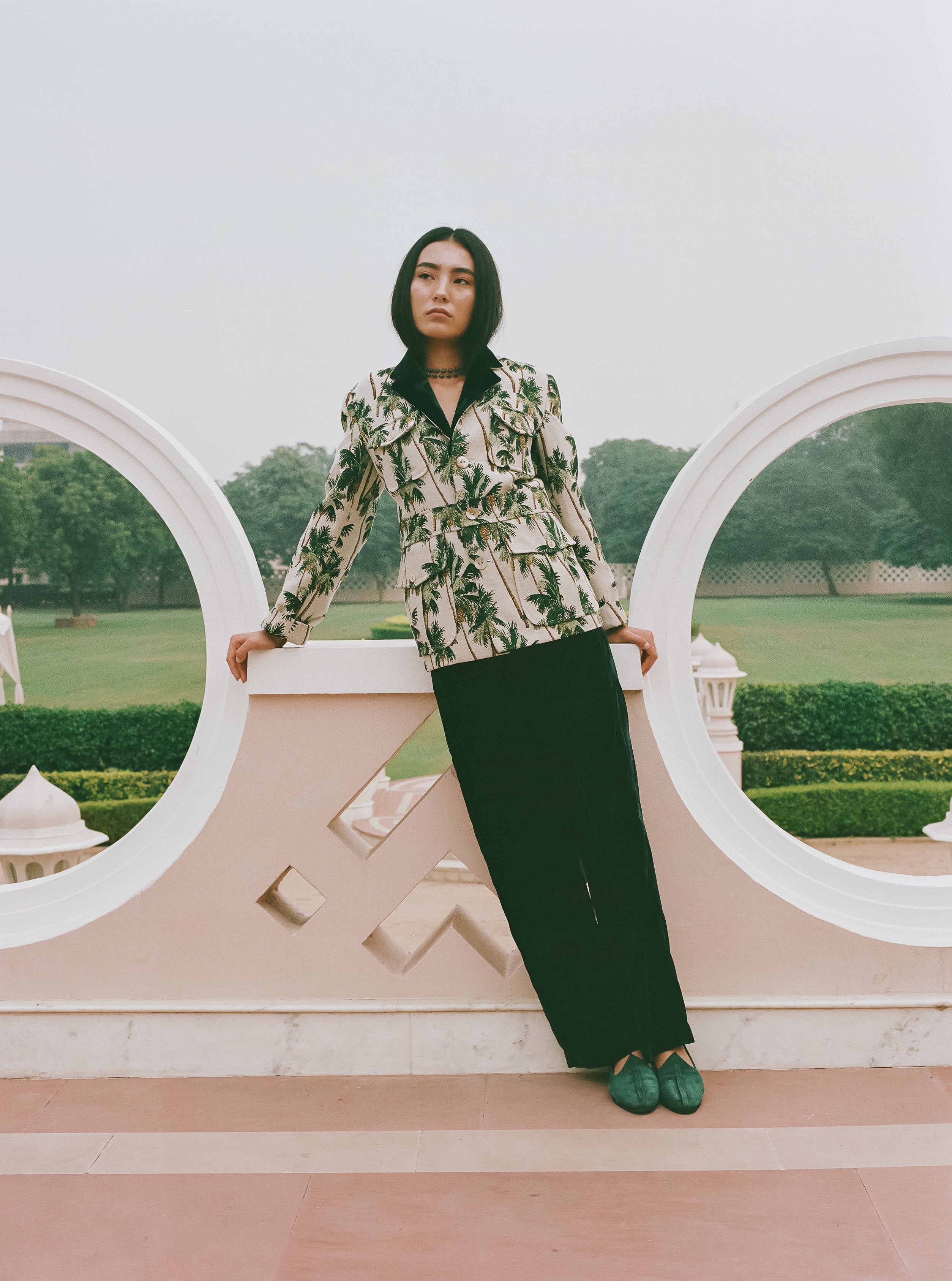 Safari Jacket Palm Print