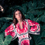 Viento Dress Red Rainbow