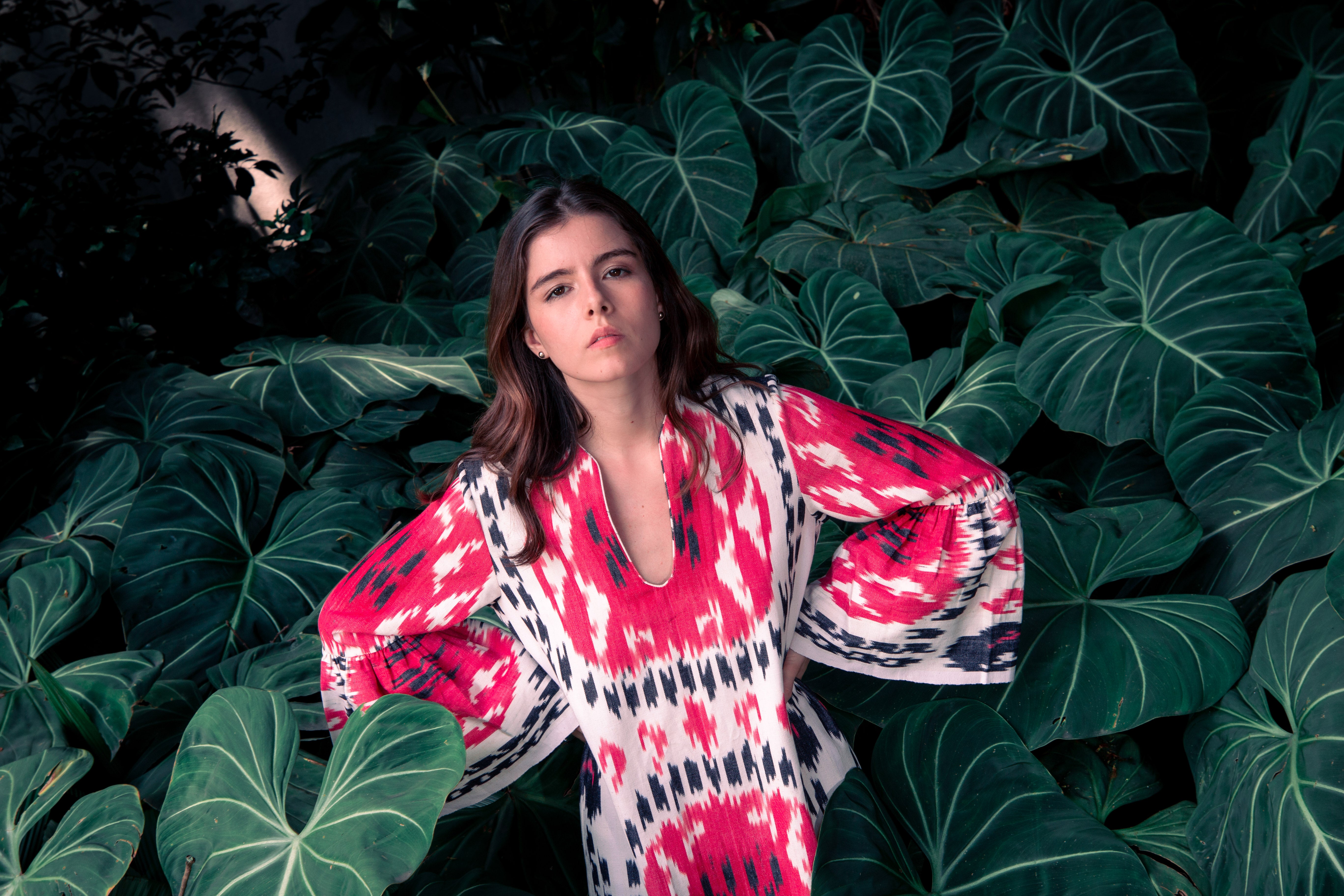 Viento Dress Red Rainbow